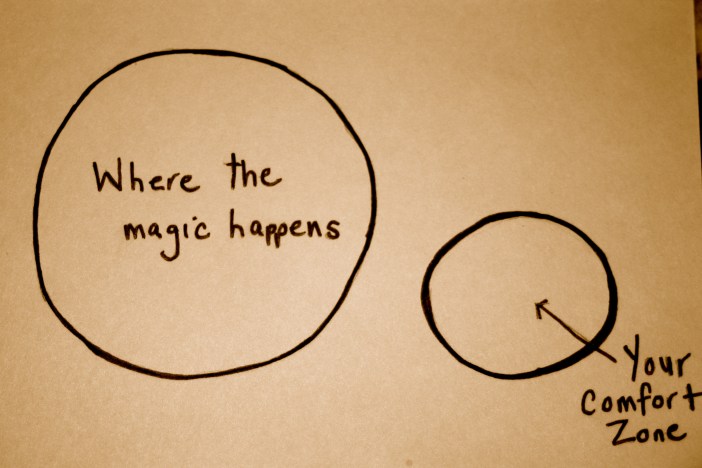 Where the magic happens is ouside the comfort zone